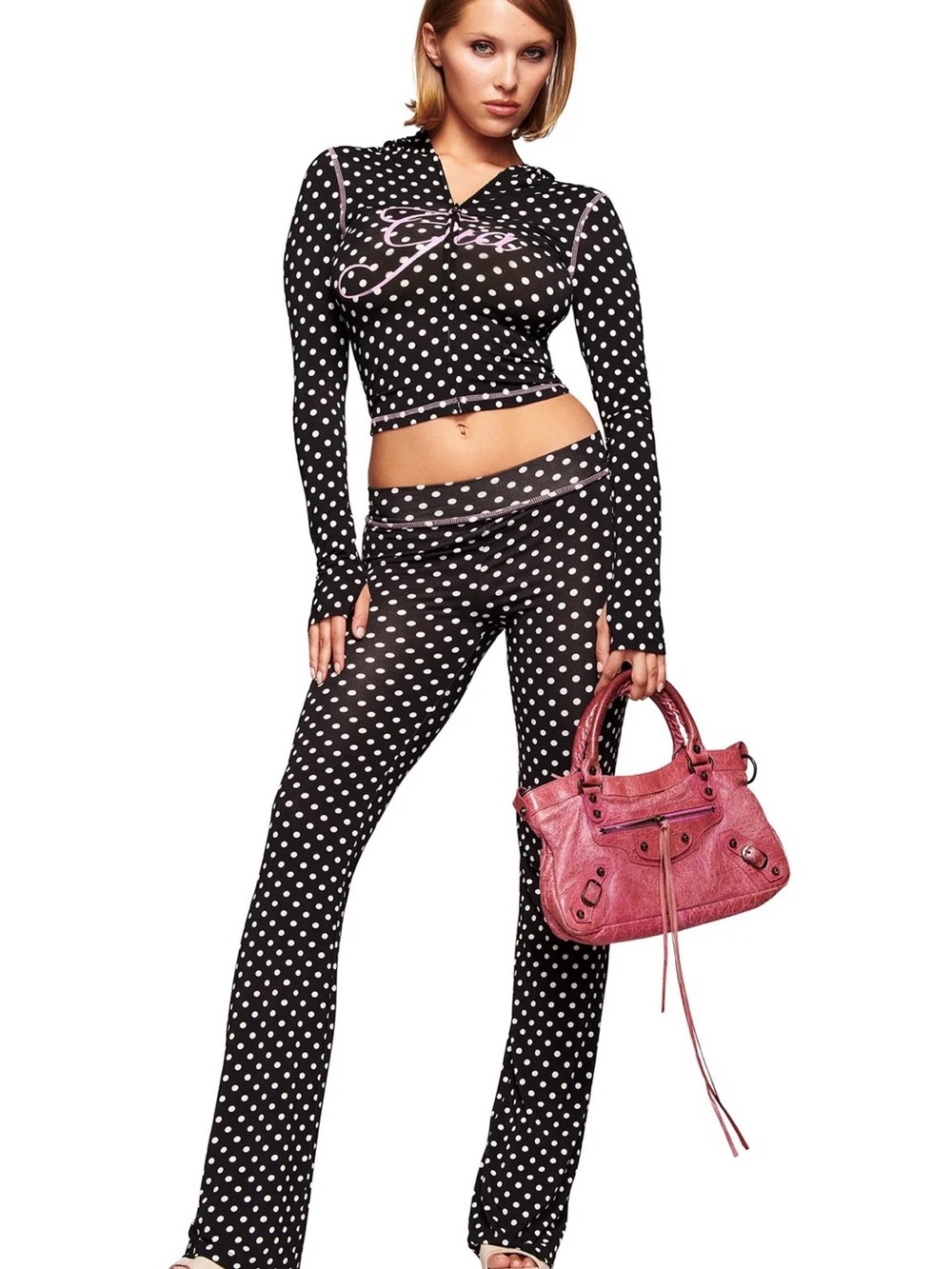 I.AM.GIA Black & White Polka Dot Leggings Set